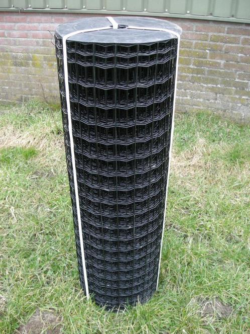 Gaas Eurofence 120 cm hoog maas 5x5 zwart DRAADDIKTE 2,5MM, Tuin en Terras, Gaas en Draad, Nieuw, Gaas, 20 meter of meer, Ophalen