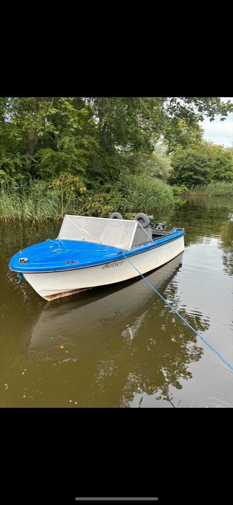 Boot met motor (teruil), Watersport en Boten, Bootonderdelen, Zo goed als nieuw, Overige typen, Motorboot, Ophalen of Verzenden