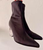 Bershka zwarte sock boots maat 38 met transparante hak, Ophalen of Verzenden, Zwart