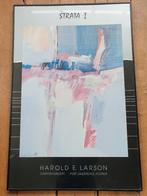 Ingelijste poster van Harold E. Larson "Strata 1", Verzamelen, Rechthoekig Staand, Deurposter of groter, Ophalen of Verzenden