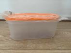 Tupperware ruimtemaker oranje deksel 1,8 liter, Ophalen of Verzenden, Zo goed als nieuw, Oranje, Schaal