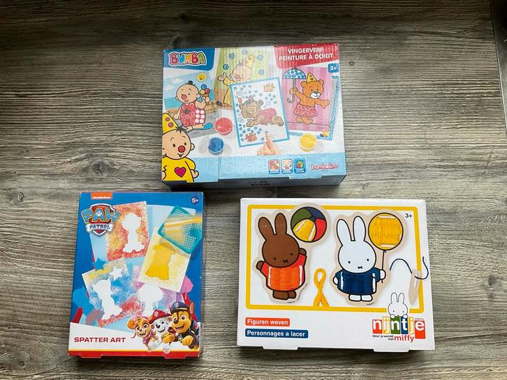 Knutselset Paw Patrol, Nijntje & Bumba - Vingerverf, Weven, Kinderen en Baby's, Speelgoed | Educatief en Creatief, Nieuw, Knutselen
