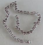 Koopje! Massief zilveren dubbele achtjes ketting , incl ver, Verzenden, Zo goed als nieuw, Zilver, Zilver