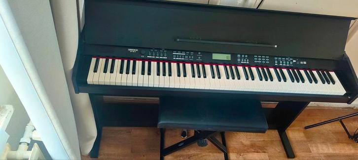 Digitale Piano met kruk- Perfect voor Beginners!, Muziek en Instrumenten, Piano's, Zo goed als nieuw, Piano, Zwart, Digitaal, Ophalen of Verzenden