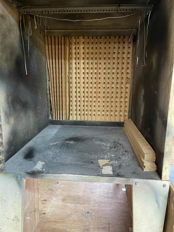 Spuitwand/ spuitcabine voor kleine onderdelen met afzuiging beschikbaar voor biedingen