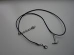 Koordketting wax zwart met hanger hamer, Overige materialen, Verstelbaar, Verzenden, Zwart