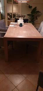 Massief eiken tafel, Ophalen, 50 tot 100 cm, Zo goed als nieuw, Vijf personen of meer