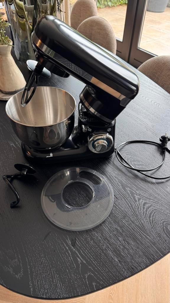 Quigg Retro Keukenmachine zwart, Witgoed en Apparatuur, Keukenmixers, Gebruikt, 2 tot 3 liter, 3 snelheden of meer, Vaatwasserbestendig