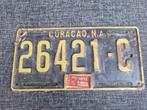 Kentekenplaat Curacao nummerbord nummerplaat License Curaçao, Ophalen of Verzenden, Gebruikt, Auto's