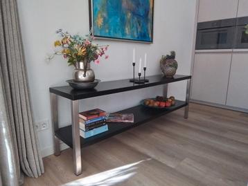 Zwarte Sidetable/Banktafel van 180 cm beschikbaar voor biedingen