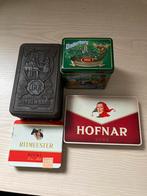 Antieke Koffietrommel 2 Sigarenblikken en 1 Underberg blik., Ophalen of Verzenden, Zo goed als nieuw, Overige, Overige merken
