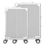 Aluminium Koffer Set Zilver | Licenty, Nieuw, Overige materialen, 35 tot 45 cm, Ophalen of Verzenden