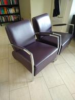 Twee design lounge fauteuils., Huis en Inrichting, Fauteuils, Ophalen, Minder dan 75 cm, Zo goed als nieuw, Metaal
