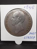 Rijksdaalder 1845 koning Willem II met streep, Zilver, Ophalen of Verzenden, Losse munt, 2½ gulden