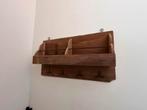 Landelijke Kapstok met Lectuurbak - H48xB90xD19 cm, Huis en Inrichting, Woonaccessoires | Wandplanken en Boekenplanken, Ophalen