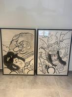 2 prachtige chinese inkttekeningen, Ophalen of Verzenden