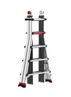 vouwladder telescopish, Doe-het-zelf en Verbouw, Ladders en Trappen, Ophalen, Zo goed als nieuw, 2 tot 4 meter