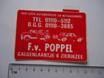 sticker Zierikzee vintage mercedes benz auto oldtimer POPPEL, Verzenden