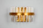 Gouden Wandlamp met Glas | Moderne Hotel Chique Wandlampen, Nieuw, Ophalen of Verzenden, Hotel chique, Info@laurierdesign.nl