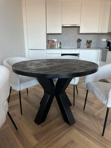 Ronde eettafel Mango hout 110cm beschikbaar voor biedingen