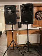 Actieve Ibiza speaker set met palen, Audio, Tv en Foto, Luidsprekers, Ophalen, Zo goed als nieuw, 120 watt of meer, Overige merken