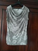 Top, t shirt, taupe, wit, mt XL, Ophalen of Verzenden, Wit, Zo goed als nieuw, Maat 46/48 (XL) of groter