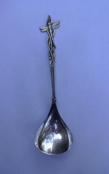 Verzilverde  Suikerlepel Libelle beschikbaar voor biedingen