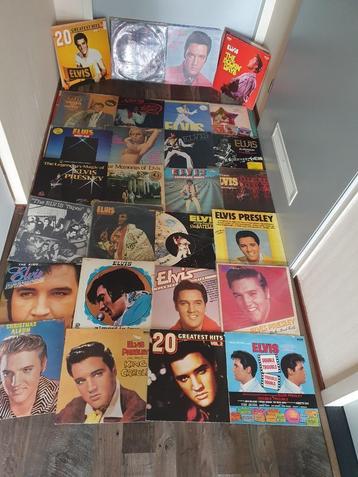 Verzameling van 100 LP's van Elvis Presley 12 inch met fotoh