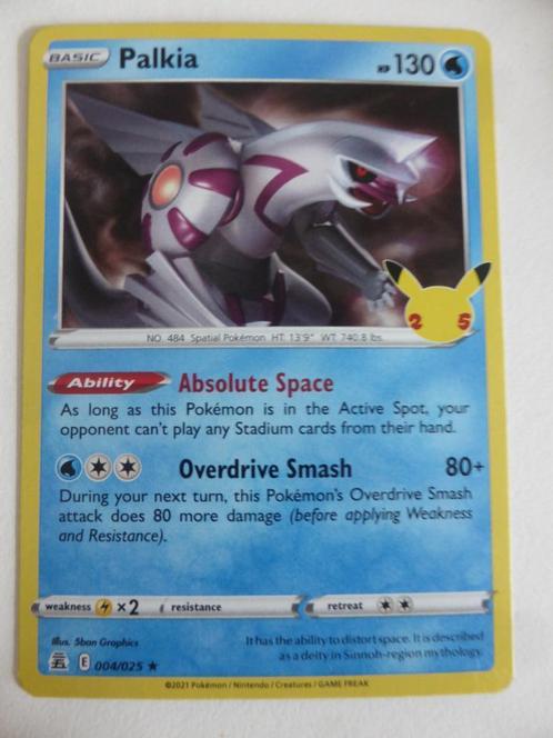 Palkia 004/025 (Pd7), Hobby en Vrije tijd, Verzamelkaartspellen | Pokémon, Zo goed als nieuw, Losse kaart, Ophalen of Verzenden