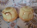 Glazen antieke Art Deco / Jugendstil lampenkappen, Gebruikt, Rond, Ophalen of Verzenden, Jugendstil