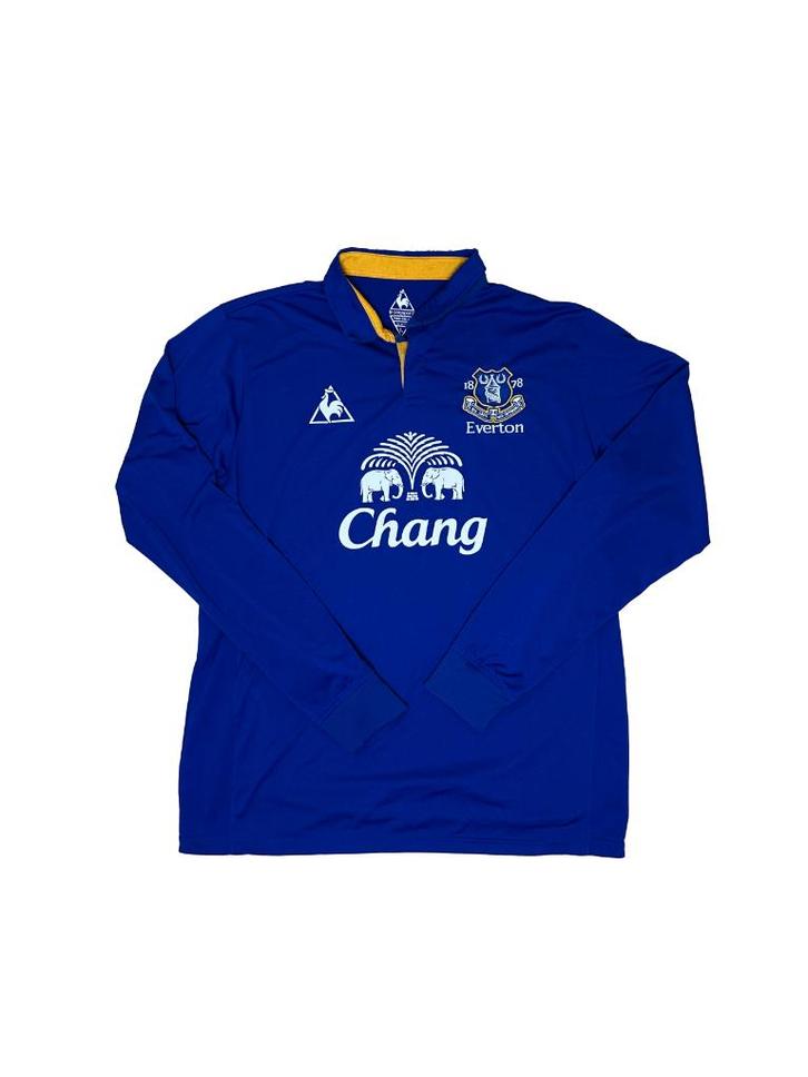 Everton Home Shirt Longsleeve 2011/2012 – Le Coq Sportif – L, Sport en Fitness, Voetbal, Zo goed als nieuw, Shirt, Maat L, Ophalen of Verzenden