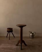 Vintage houten plantentafel / zuil, Ophalen, Gebruikt