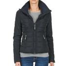 Superdry winterjas donkerblauw puffer jas damesjack XS 34, Ophalen of Verzenden, Zo goed als nieuw, Maat 34 (XS) of kleiner, Superdry