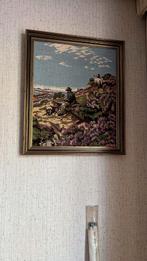 Schaapskooi op de heide geborduurd schilderij, Ophalen of Verzenden
