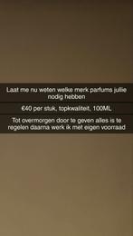 Merk parfums op aanvraag, alles is te regelen. 100ML, Sieraden, Tassen en Uiterlijk, Uiterlijk | Parfum, Ophalen of Verzenden