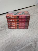 Nieuwe 5 stuks TDK cassette bandjes 60 minuten, 2 t/m 25 bandjes, Overige genres, Ophalen of Verzenden, Nieuw in verpakking