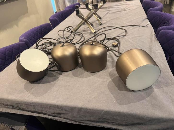 4x Flos Aim Small hanglamp in limited edition groen, Huis en Inrichting, Lampen | Hanglampen, Minder dan 50 cm, Ophalen of Verzenden