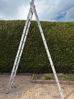 Ladder 2x11 treden, Gebruikt, Ophalen of Verzenden, Ladder, Opvouwbaar of Inschuifbaar