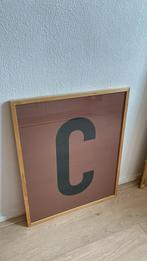 Poster letter C + houten wissellijst, Ophalen, Minder dan 50 cm, Zo goed als nieuw, Minder dan 50 cm
