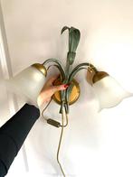 Vintage Romantische Wandlamp Jaren 70, Huis en Inrichting, Lampen | Wandlampen, Ophalen of Verzenden, Gebruikt, Glas