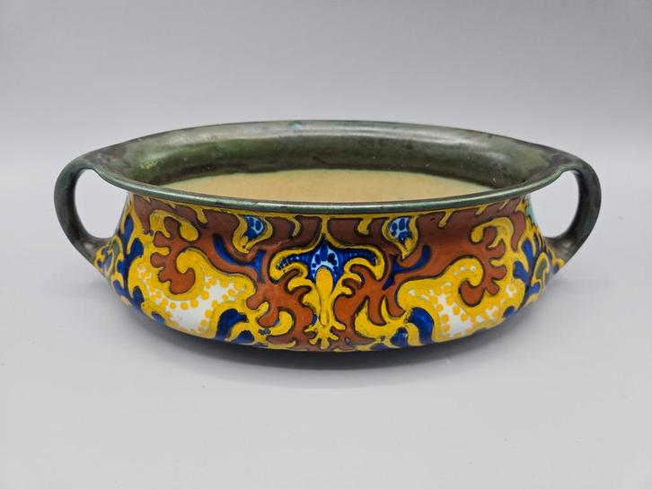 Antieke Gouda Plateel Pot, Art Nouveau/Deco, Antiek en Kunst, Antiek | Keramiek en Aardewerk, Ophalen