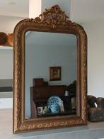 Stijlvolle Grote Antieke Franse Spiegel Kuifspiegel, Antiek en Kunst, Antiek | Spiegels, Ophalen, Rechthoekig, 50 tot 100 cm