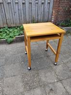 verrijdbaar houten tafeltje, Ophalen, Gebruikt, Rechthoekig, Hout