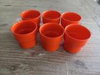 6 oranje retro Mepal bekers, Ophalen of Verzenden
