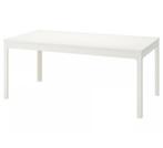 Moderne Eettafel, Kunststof, Gebruikt, 100 tot 150 cm, Ophalen of Verzenden