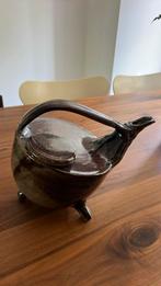 Handgemaakte theepot keramiek bruin organic Japans, Antiek en Kunst, Antiek | Keramiek en Aardewerk, Verzenden