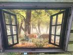 Tuinposter herten / doorkijk €20,-, Tuin en Terras, Tuinwanddecoratie, Ophalen, Nieuw