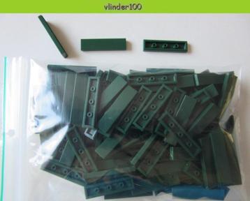 L614 LEGO *NIEUW* TEGEL DONKER GROEN 1x4, DARK GREEN 2431-80 beschikbaar voor biedingen