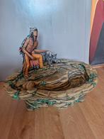 Indianenbeeld met wolf waterornament, Ophalen