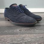 Blauwe suède brogue veterschoen - Floris van Bommel, Maat 42, Blauw, Floris van Bommel, Ophalen of Verzenden, Gedragen
